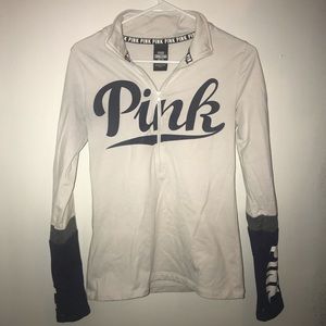 pink victoria’s secret quarter zip sweatshirt